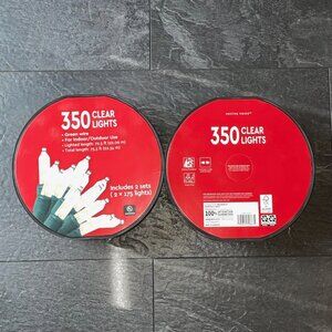 2 Spools - 350 Clear Lights Green Wire Indoor/outdoor 2×175 2 Sets Festive Voice